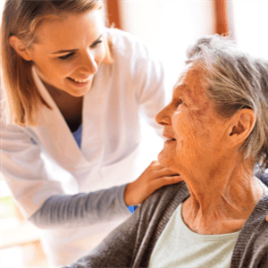 Nurse with senior patient