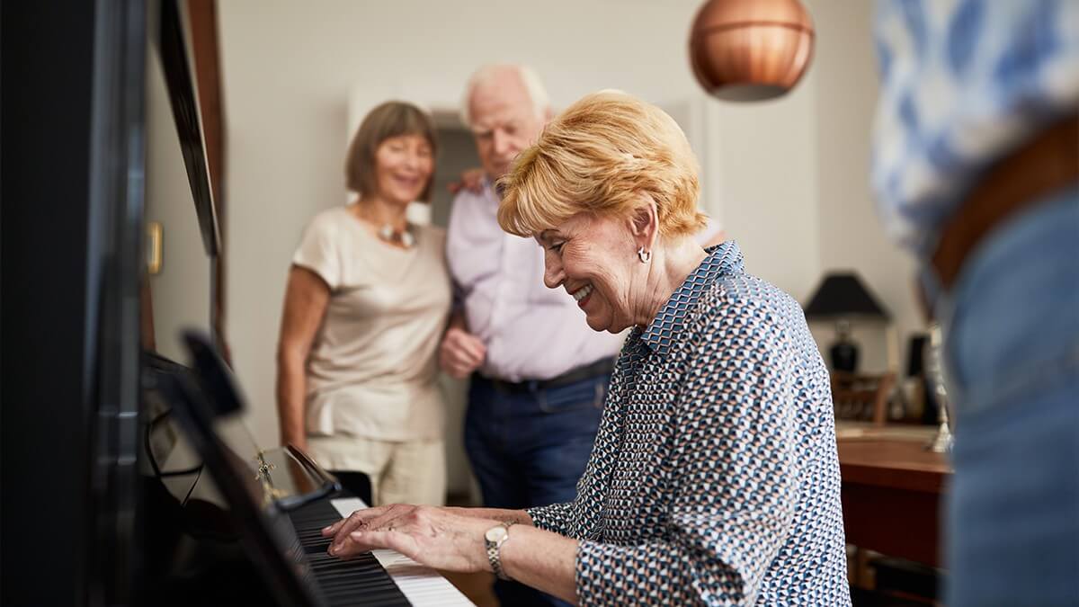 Woman playing piano