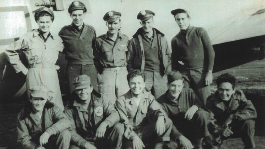 Old photo of men in US armed forces