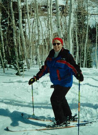 Woman skiing