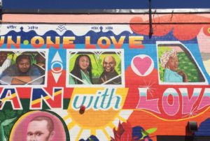 Mural on building wall