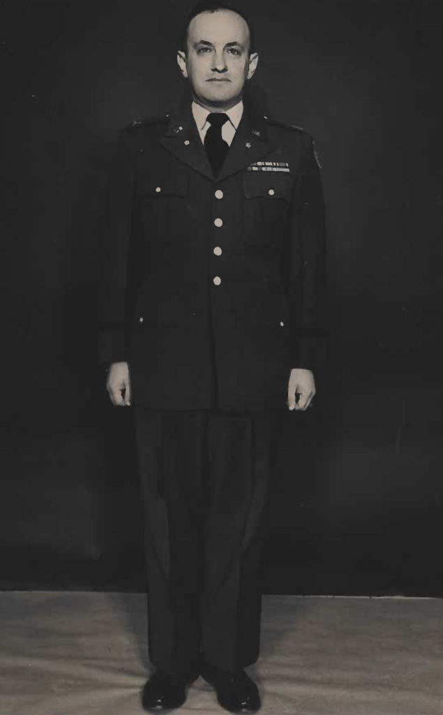 Old photo of man in armed services uniform