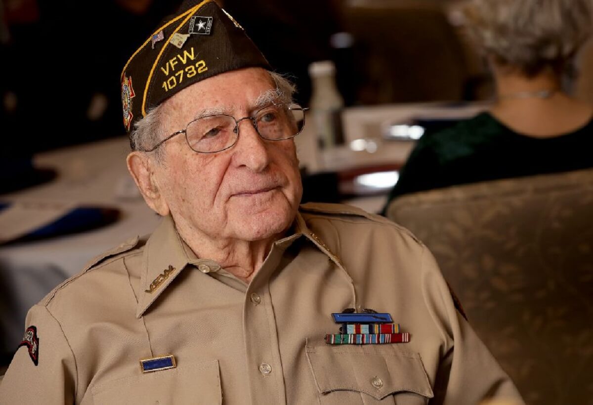 Senior man in armed services uniform