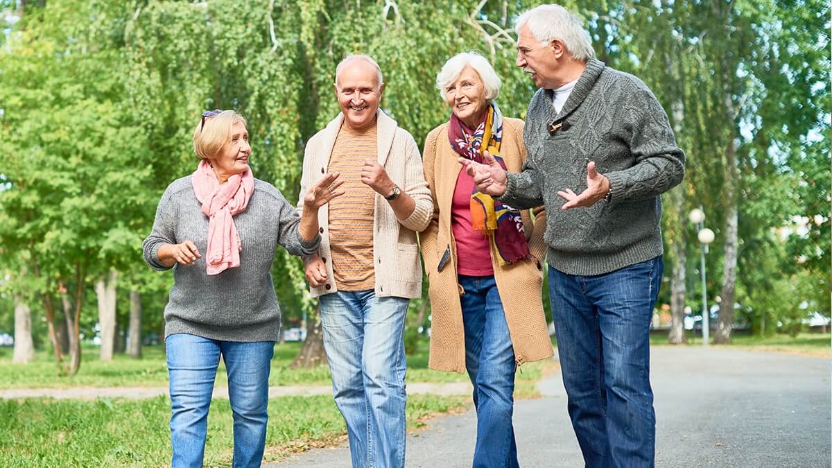 Older adults walking