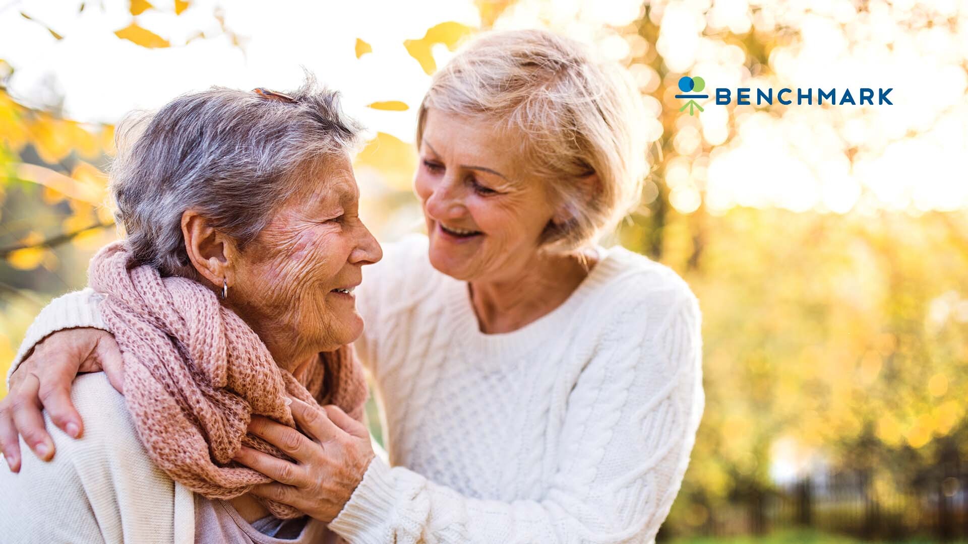 Senior woman and older woman outdoors