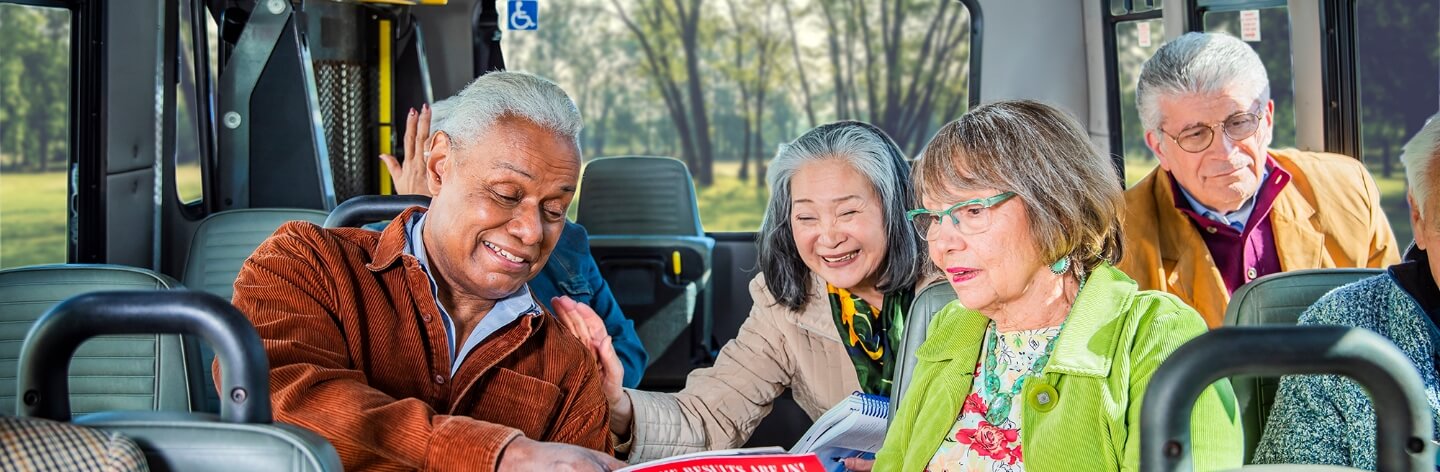 Older adults in bus