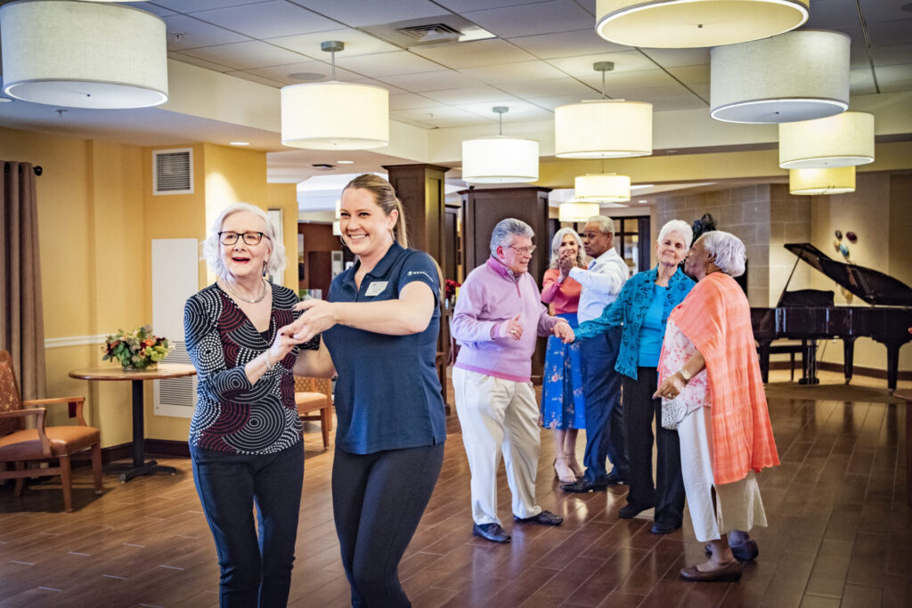 Seniors dancing