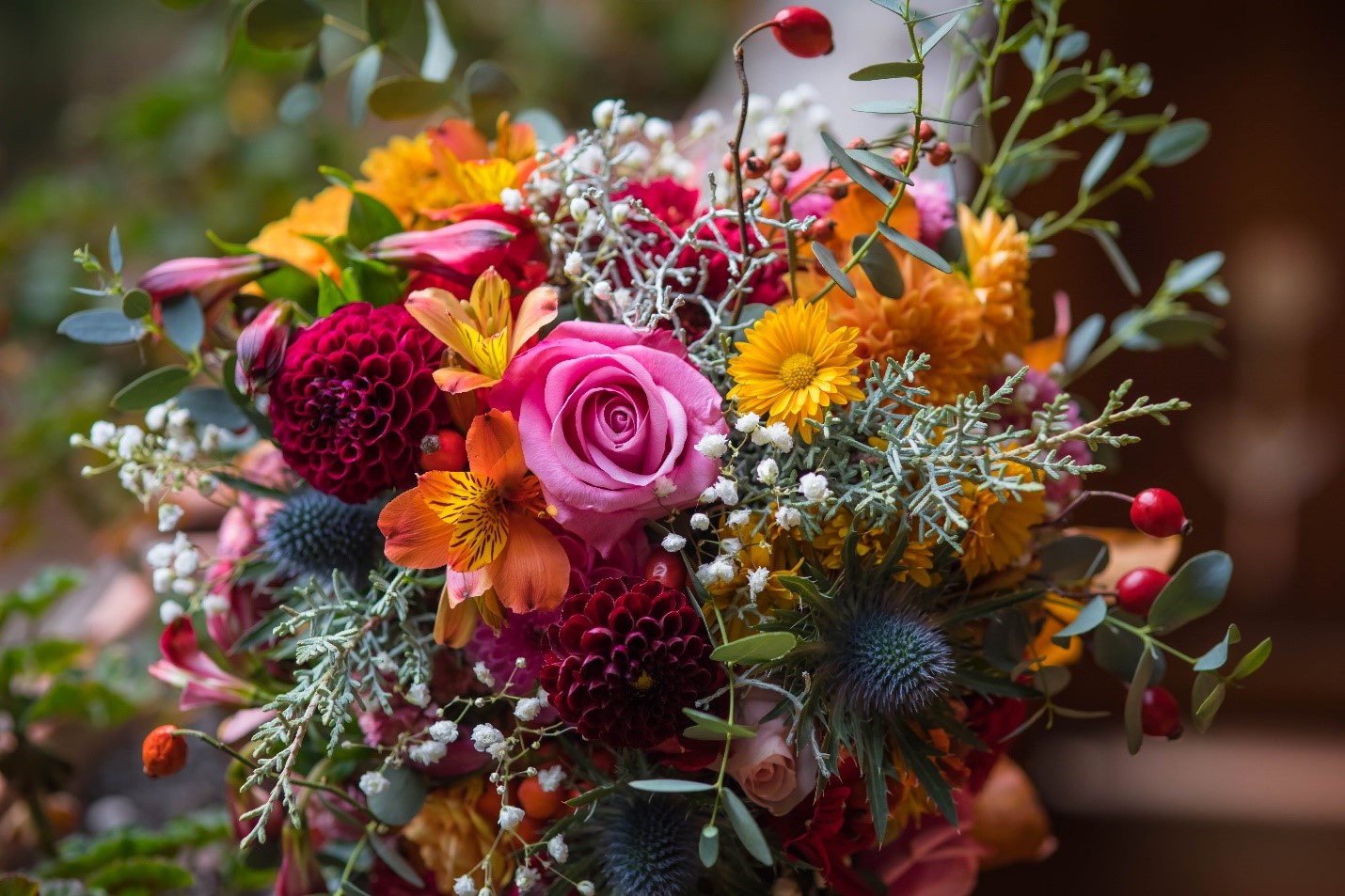 a bouquet of flowers