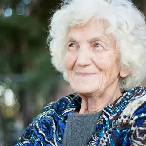 Senior woman outdoors