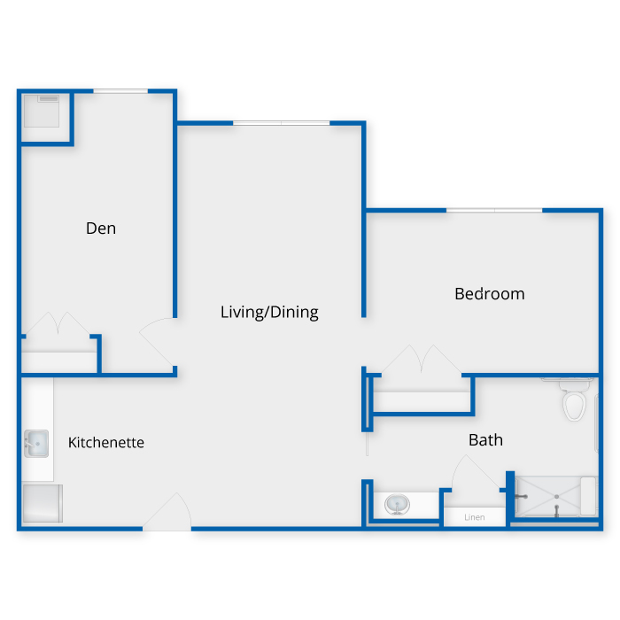 One Bedroom With Den